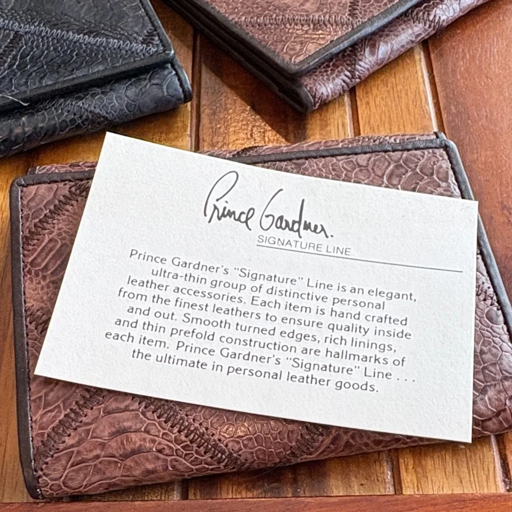 Prince Gardner handcrafted Leather Trifold Wallet.